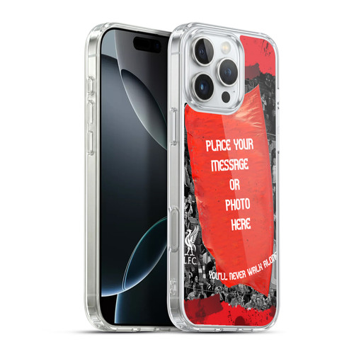 Custom Customised Personalised Liverpool Football Club Liverpool Fc Red Banner Soft Gel Case for Apple iPhone 16 Pro Max & MagSafe
