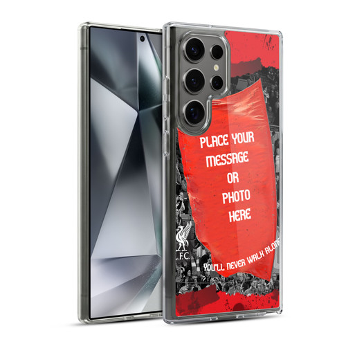 Custom Customised Personalised Liverpool Football Club Liverpool Fc Red Banner Soft Gel Case for Samsung Galaxy S24 Ultra 5G & MagSafe