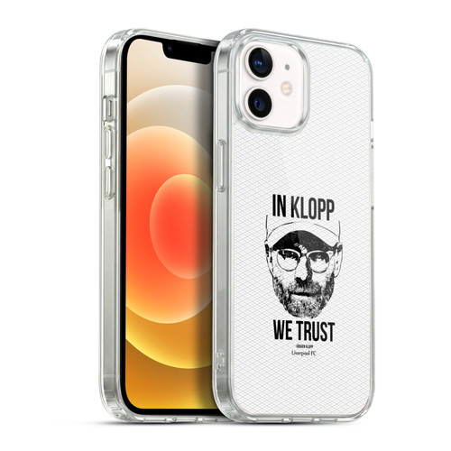 Liverpool Football Club Jurgen Klopp Illustrations Full Face White Soft Gel Case for Apple iPhone 12 / iPhone 12 Pro & MagSafe