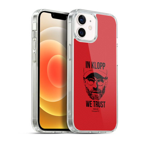 Liverpool Football Club Jurgen Klopp Illustrations Full Face Red Soft Gel Case for Apple iPhone 12 / iPhone 12 Pro & MagSafe