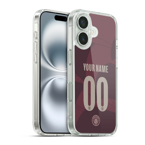 Custom Customised Personalised Manchester City Man City FC 2024/25 Badge Kit Third Soft Gel Case for Apple iPhone 16 & MagSafe