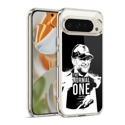 Liverpool Football Club Jurgen Klopp Illustrations Smile Black Soft Gel Case for Google Pixel 9 / Pixel 9 Pro