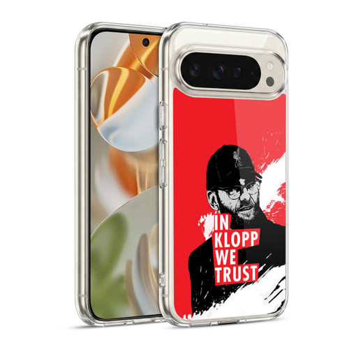 Liverpool Football Club Jurgen Klopp Illustrations Stare Red Soft Gel Case for Google Pixel 9 / Pixel 9 Pro