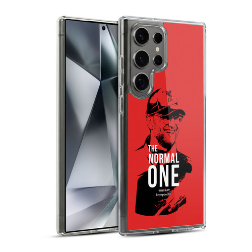 Liverpool Football Club Jurgen Klopp Illustrations Smile Red Soft Gel Case for Samsung Galaxy S24 Ultra 5G & MagSafe