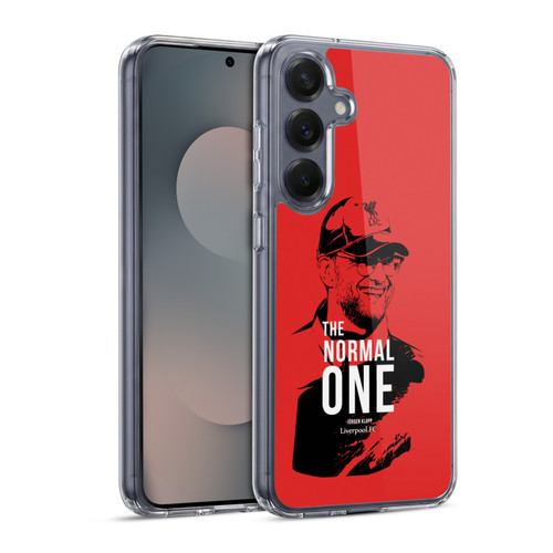Liverpool Football Club Jurgen Klopp Illustrations Smile Red Soft Gel Case for Samsung Galaxy S25 & MagSafe