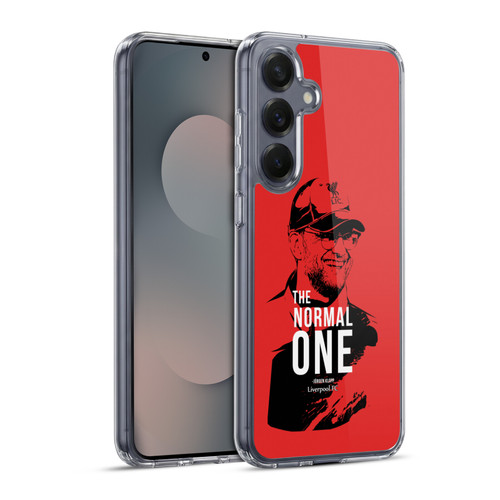 Liverpool Football Club Jurgen Klopp Illustrations Smile Red Soft Gel Case for Samsung Galaxy S25+ & MagSafe