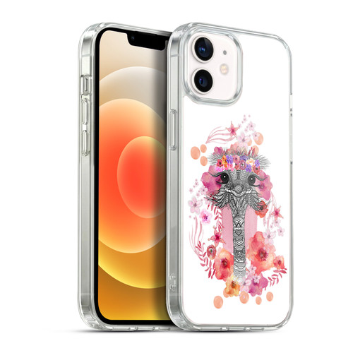 Monika Strigel Animals And Flowers Ostrich Aztec Soft Gel Case for Apple iPhone 12 / iPhone 12 Pro & MagSafe