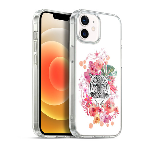Monika Strigel Animals And Flowers Tiger Soft Gel Case for Apple iPhone 12 / iPhone 12 Pro & MagSafe
