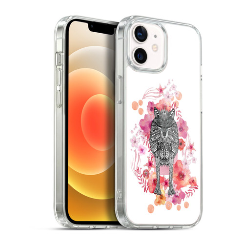 Monika Strigel Animals And Flowers Wolf Soft Gel Case for Apple iPhone 12 / iPhone 12 Pro & MagSafe