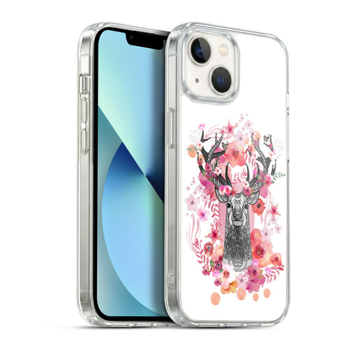 Monika Strigel Animals And Flowers Stag Aztec Soft Gel Case for Apple iPhone 13