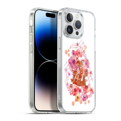 Monika Strigel Animals And Flowers Fox Family Soft Gel Case for Apple iPhone 13 Pro Max & MagSafe