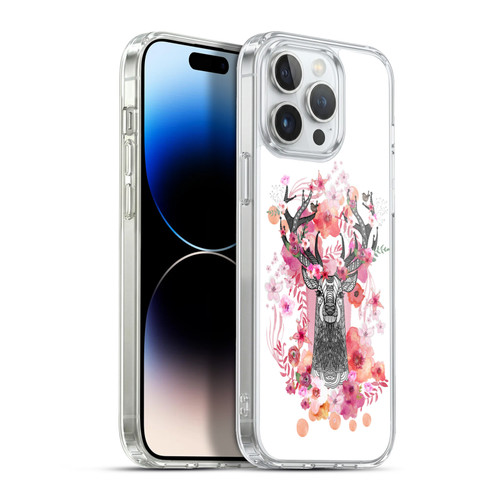 Monika Strigel Animals And Flowers Stag Aztec Soft Gel Case for Apple iPhone 13 Pro Max & MagSafe