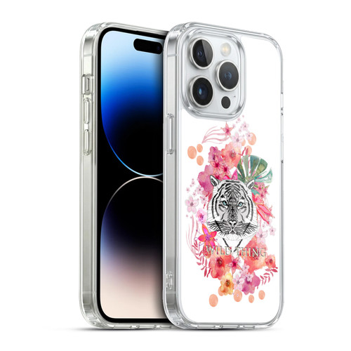 Monika Strigel Animals And Flowers Tiger Soft Gel Case for Apple iPhone 13 Pro & MagSafe