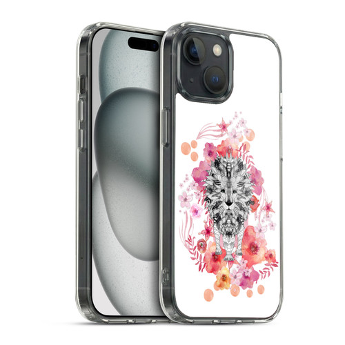 Monika Strigel Animals And Flowers Lion Soft Gel Case for Apple iPhone 15 & MagSafe