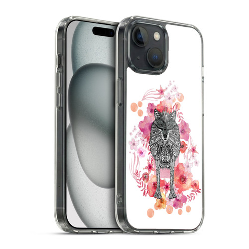 Monika Strigel Animals And Flowers Wolf Soft Gel Case for Apple iPhone 15 & MagSafe