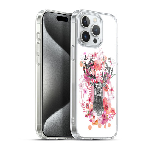 Monika Strigel Animals And Flowers Stag Aztec Soft Gel Case for Apple iPhone 15 Pro Max & MagSafe