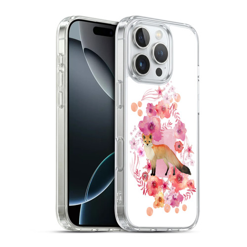 Monika Strigel Animals And Flowers Fox Soft Gel Case for Apple iPhone 16 Pro & MagSafe