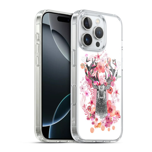 Monika Strigel Animals And Flowers Stag Aztec Soft Gel Case for Apple iPhone 16 Pro & MagSafe