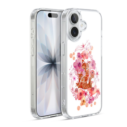 Monika Strigel Animals And Flowers Fox Family Soft Gel Case for Apple iPhone 17