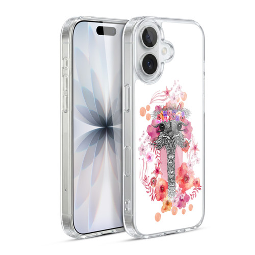 Monika Strigel Animals And Flowers Ostrich Aztec Soft Gel Case for Apple iPhone 17