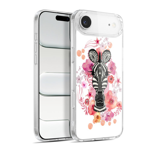 Monika Strigel Animals And Flowers Zebra Soft Gel Case for Apple iPhone 17 Air