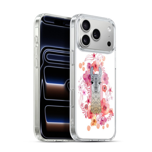 Monika Strigel Animals And Flowers Baby Llama Soft Gel Case for Apple iPhone 17 Pro Max