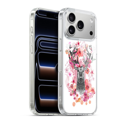 Monika Strigel Animals And Flowers Stag Aztec Soft Gel Case for Apple iPhone 17 Pro Max