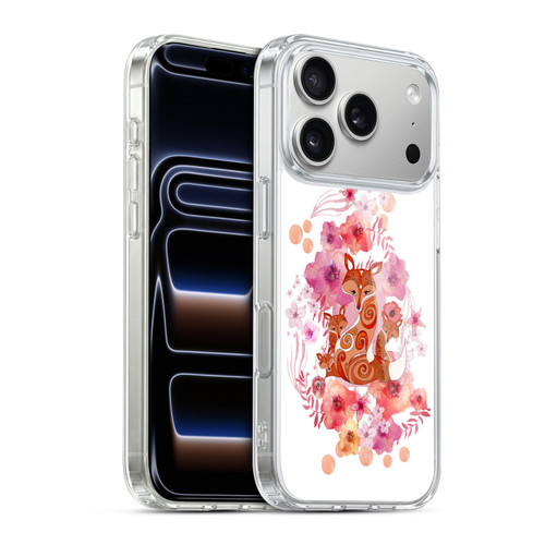 Monika Strigel Animals And Flowers Fox Family Soft Gel Case for Apple iPhone 17 Pro
