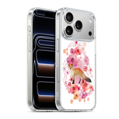 Monika Strigel Animals And Flowers Fox Soft Gel Case for Apple iPhone 17 Pro