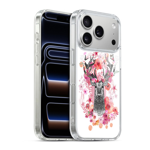 Monika Strigel Animals And Flowers Stag Aztec Soft Gel Case for Apple iPhone 17 Pro