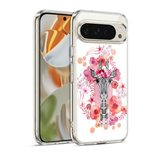 Monika Strigel Animals And Flowers Giraffe Soft Gel Case for Google Pixel 9 / Pixel 9 Pro