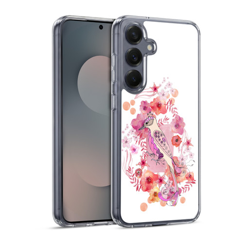Monika Strigel Animals And Flowers Bird Soft Gel Case for Samsung Galaxy S25 & MagSafe