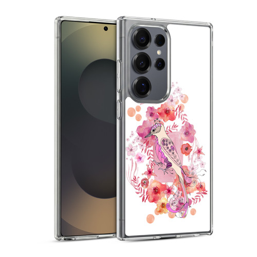 Monika Strigel Animals And Flowers Bird Soft Gel Case for Samsung Galaxy S25 Ultra & MagSafe
