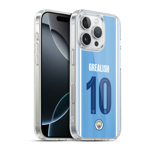 Manchester City Man City FC 2023/24 Players Home Kit Jack Grealish Soft Gel Case for Apple iPhone 16 Pro & MagSafe