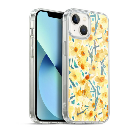 Micklyn Le Feuvre Florals 2 Yellow Jonquils Soft Gel Case for Apple iPhone 13