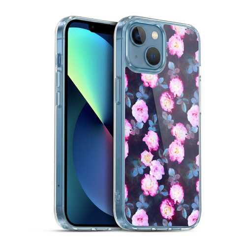 Micklyn Le Feuvre Florals 2 Twilight Roses Soft Gel Case for Apple iPhone 13 Mini & MagSafe