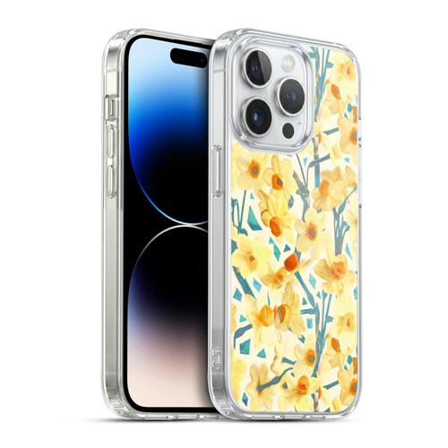 Micklyn Le Feuvre Florals 2 Yellow Jonquils Soft Gel Case for Apple iPhone 14 Pro & MagSafe