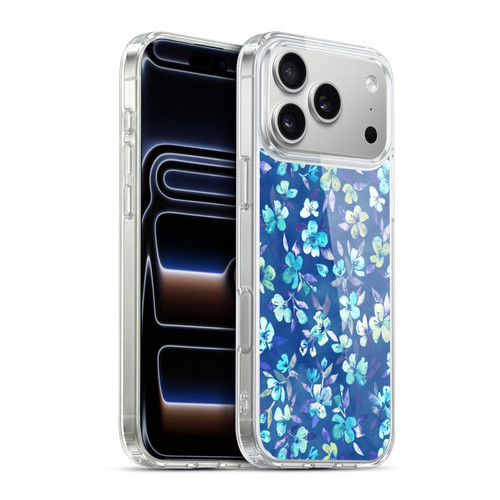 Micklyn Le Feuvre Florals 2 Grown Up Betty Blue Watercolour Floral Soft Gel Case for Apple iPhone 17 Pro Max
