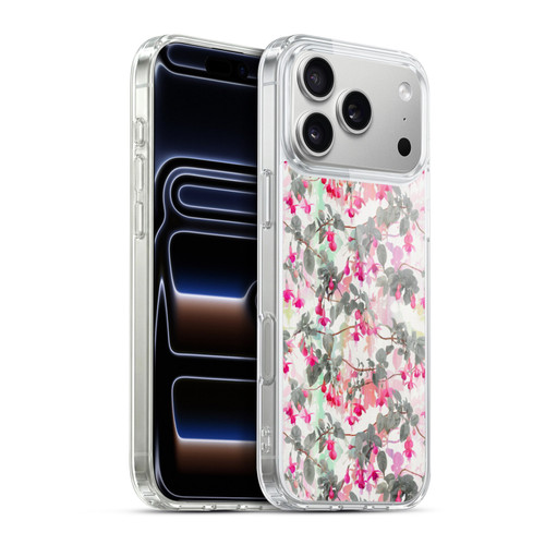 Micklyn Le Feuvre Florals 2 Rainbow Fuchsia Floral Pattern Soft Gel Case for Apple iPhone 17 Pro Max