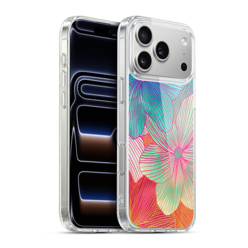 Micklyn Le Feuvre Florals 2 Tropical Flowers In Pink Orange Soft Gel Case for Apple iPhone 17 Pro Max