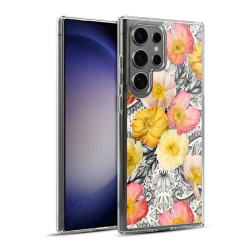 Micklyn Le Feuvre Florals 2 Collage of Flowers and Pattern Soft Gel Case for Samsung Galaxy S23 Ultra 5G & MagSafe