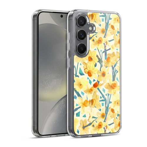 Micklyn Le Feuvre Florals 2 Yellow Jonquils Soft Gel Case for Samsung Galaxy S24 5G & MagSafe