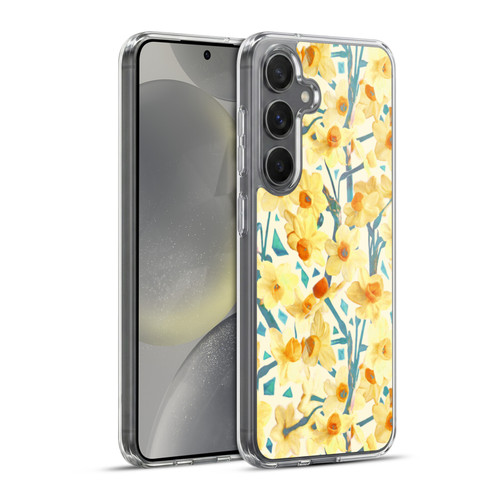 Micklyn Le Feuvre Florals 2 Yellow Jonquils Soft Gel Case for Samsung Galaxy S24+ 5G & MagSafe