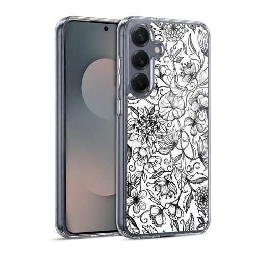 Micklyn Le Feuvre Florals 2 Hand Drawn Floral Soft Gel Case for Samsung Galaxy S25 & MagSafe
