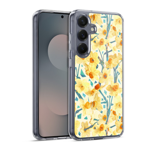 Micklyn Le Feuvre Florals 2 Yellow Jonquils Soft Gel Case for Samsung Galaxy S25 & MagSafe