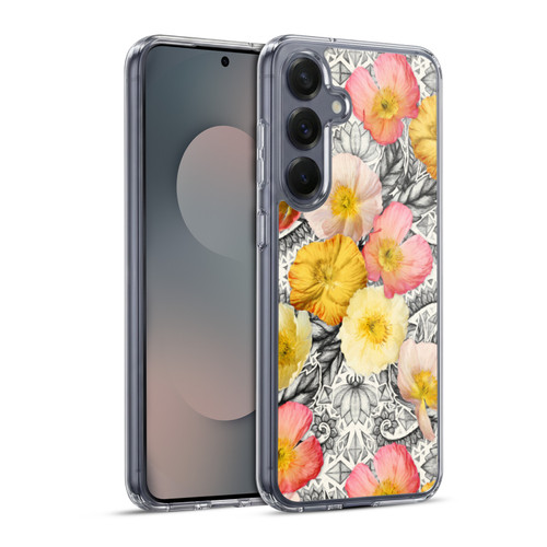 Micklyn Le Feuvre Florals 2 Collage of Flowers and Pattern Soft Gel Case for Samsung Galaxy S25+ & MagSafe