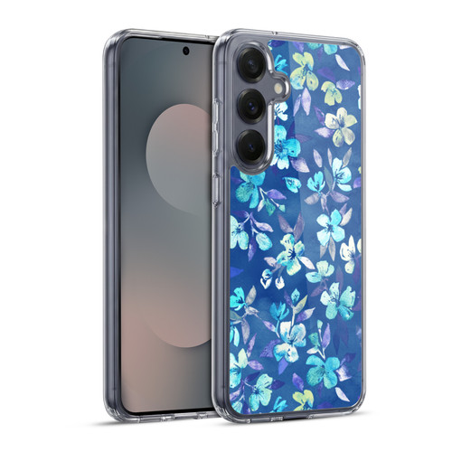 Micklyn Le Feuvre Florals 2 Grown Up Betty Blue Watercolour Floral Soft Gel Case for Samsung Galaxy S25+ & MagSafe