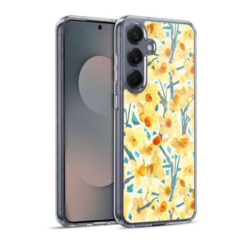 Micklyn Le Feuvre Florals 2 Yellow Jonquils Soft Gel Case for Samsung Galaxy S25+ & MagSafe