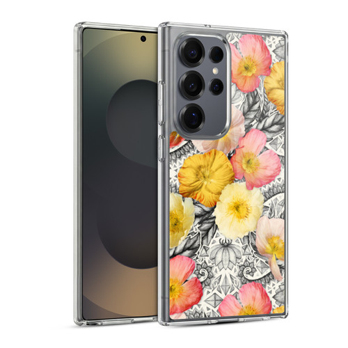 Micklyn Le Feuvre Florals 2 Collage of Flowers and Pattern Soft Gel Case for Samsung Galaxy S25 Ultra & MagSafe