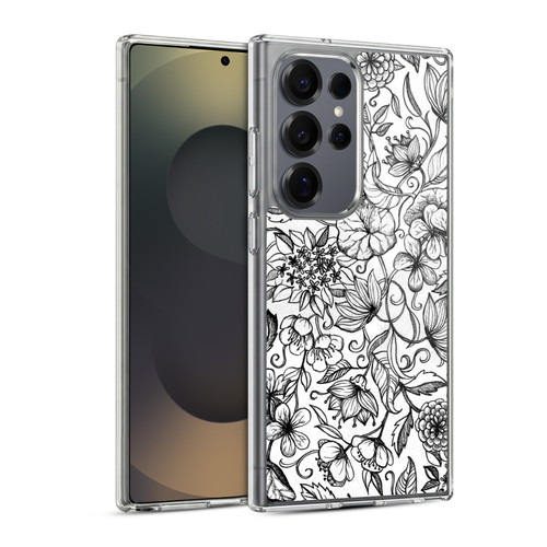 Micklyn Le Feuvre Florals 2 Hand Drawn Floral Soft Gel Case for Samsung Galaxy S25 Ultra & MagSafe